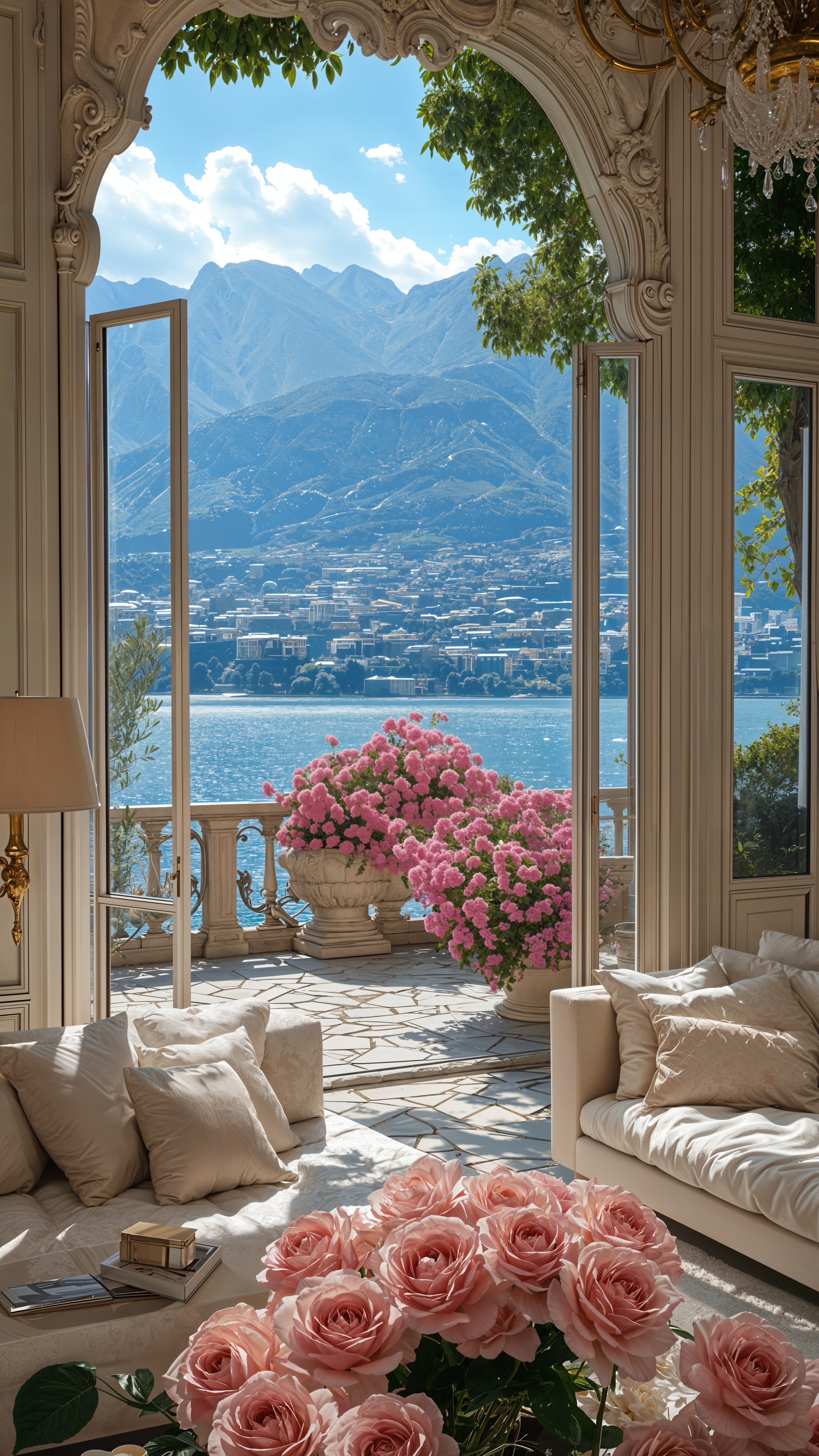 Interior design after AI upscaling